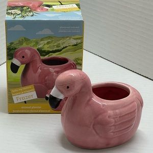 New Frazer the Flamingo Ceramic Animal Mini Succulent Planter